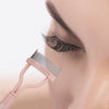 Eyelash Comb Separator MSQ Eyelash Mascara Brush and Comb Lash Separator With Comb Cover Arc Designed Cosmetic Brushes Tool Pink (1PCS)